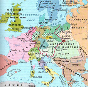 Европа в 1815 г.