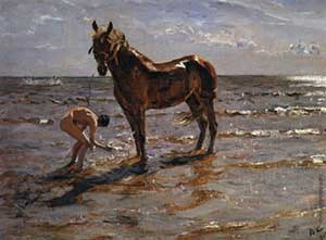 В.А. Серов (1865—1911). Купание коня