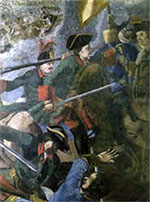 Полтавская битва. Фрагмент мозаики М. Ломоносова.